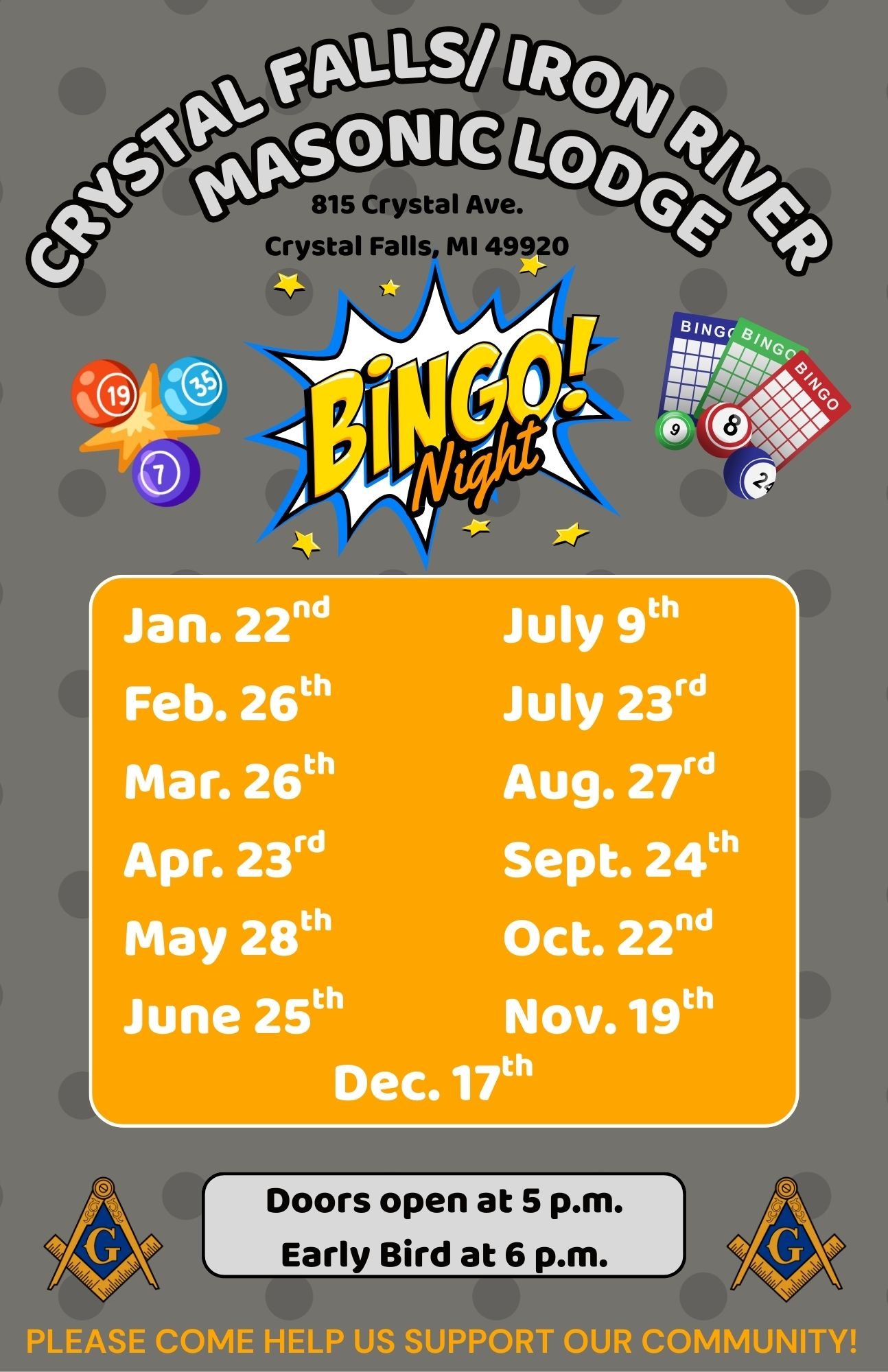 Monthly Bingo!